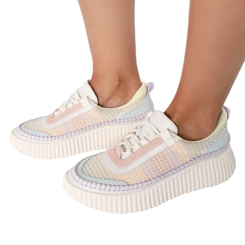Dolce Vita Pastel Rainbow Platform Sneakers Tennis Shoes 8.5